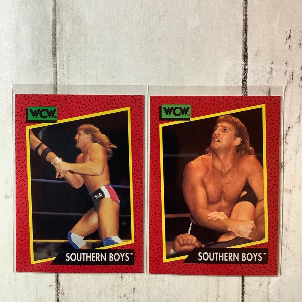 1991 Impel WCW - Steve Armstrong #135 (RC) And Wrestling Card #129